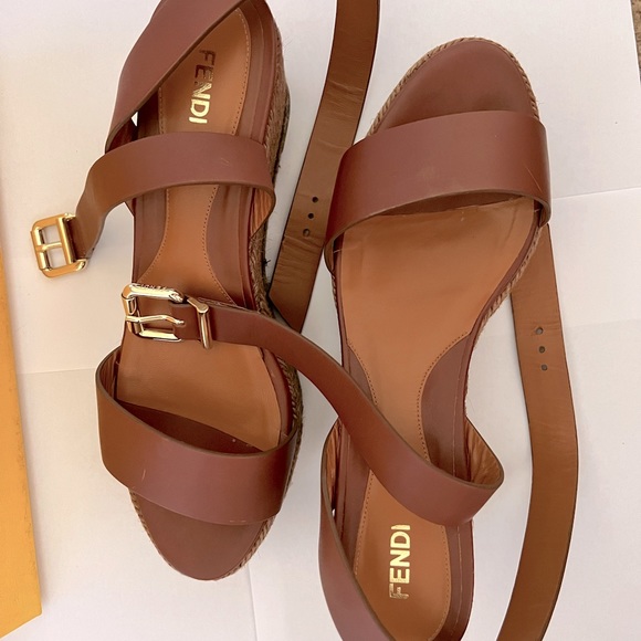 Fendi vintage woven platforms